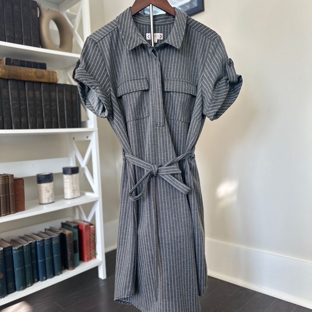 Nanette Lepore Striped Belted Dress